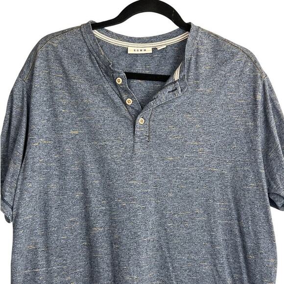Rowm Men’s Henley Tee Size L - Picture 2 of 8